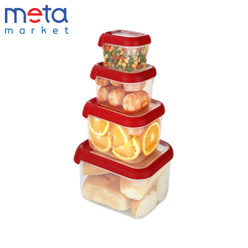 ظرف نگهدارنده مدمان مدل Orchid Large Set بسته 4 عددی- ارکید بزرگ